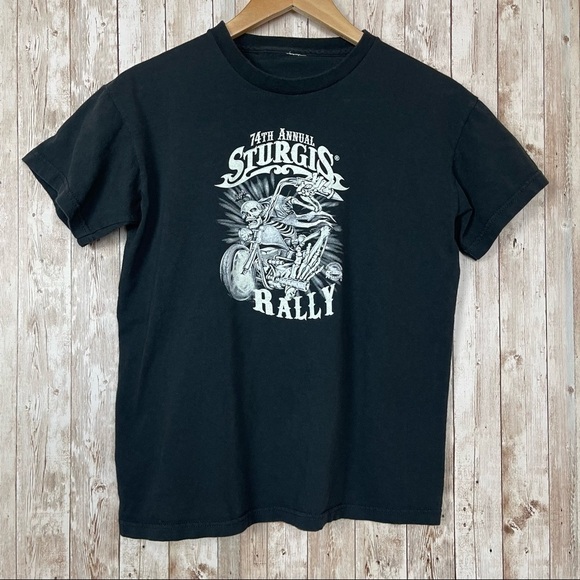 74th Annual Sturgis Rally Black Graphic Top Size Small Women - Picture 1 of 6